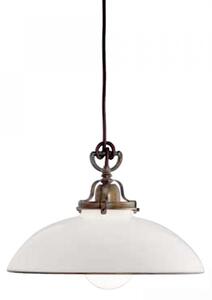 Il Fanale 082.10.OV Country, rustikální závěsné svítidlo z mosazi a benátského skla, 1x15W LED E27, prům. 34cm