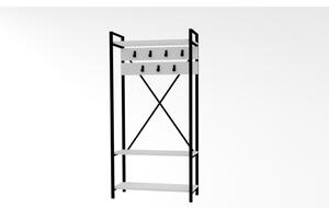 Předsíňová stěna ALFA 180x90 cm bílá/černá