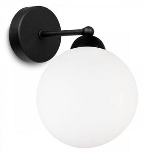 Light for home - Elegantní nástěnné svítidlo se stínidlem ve tvaru mléčné koule FLORENCE 2251/K, E27, Černá