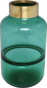 Kare Design Zelená skleněná váza Positano Belly 16 cm