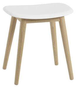 Muuto Ex-display stolička Fiber Stool, wood base, natural white/oak