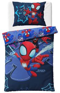 Carbotex povlečení SPIDEY PAVOUČÍ DOBRODRUŽSTVÍ, modré, bavlna hladká, 140x200cm + 70x90cm