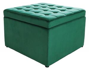 Taburet MODERN BAROCCO S ÚP 60 CM smaragdově zelený samet Nábytek | Doplňkový nábytek | Taburety