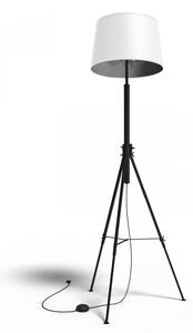 Light for home - Moderní stojací lampa černá s bílým stinidlem 15720 