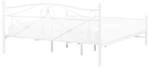 Bílá kovová postel s rámem 180 x 200 cm RODEZ
