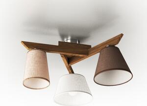 Light for home - Dřevěný přisazený lustr 40088 "YOKE", 3X40W, E14, přirozený dub