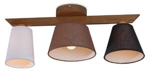 Light for home - Dřevěný přisazený lustr 40099 "YOKE", 3X40W, E14, přirozený dub