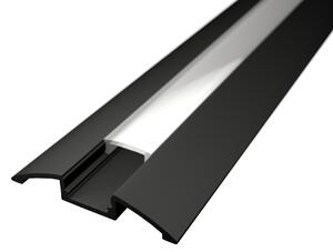 LED Solution Nástěnný profil pro LED pásky N4 černý délky a typy profilů: Profil bez difuzoru (krytu) 1m