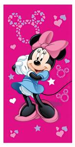 Jerry Fabrics dětská plážová osuška MINNIE PINK 05, růžová, froté, 70x140cm