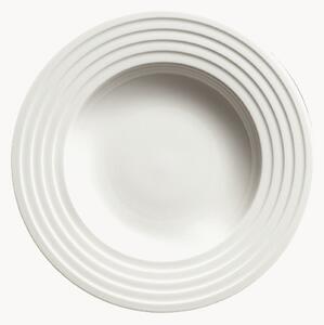 Sada hlubokých talířů z kostního porcelánu Fine Dining Relief, 6 dílů