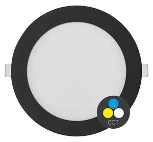 EMOS Černý vestavný LED panel kulatý 170mm 12,5W CCT Premium ZD1333
