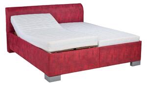 PROKOND Elegantní postel Bianka 180x200 červené čalounění
