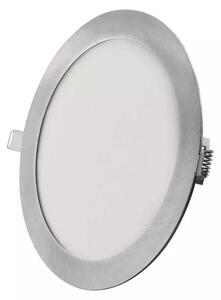 EMOS Stříbrný vestavný LED panel kulatý 225mm 18W CCT Premium ZD1243