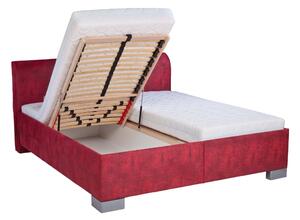 PROKOND Elegantní postel Bianka 180x200 červené čalounění