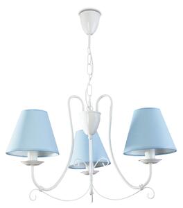 Light for home - Závěsný lustr na řetězu 13603 "LILLIAN", 3X40W, E14, Bílá