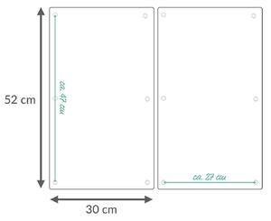 Ochranné skleněné panely MARBLE na sporáky – 2 ks, ZELLER