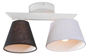 Light for home - Dřevěný přisazený lustr 40077 "YOKE", 2x40W, E14, Bílá