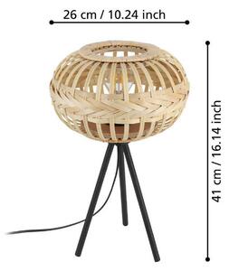 EGLO Amsfield 1 stolní lampa ze dřeva, třínožka