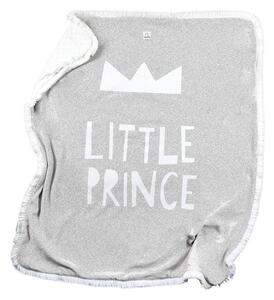 Bavlnená detská deka Little prince - sivá