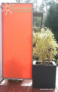Peddy Shield 1x rám – větruodolný skládací paraván – barva terracotta/oranžová