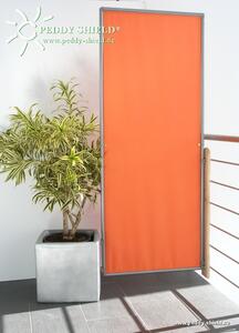 Peddy Shield 1x rám – větruodolný skládací paraván – barva terracotta/oranžová