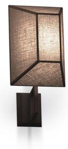 Light for home - Nástěnné moderní světlo s textilním stínidlem v hnědé barvě 40001 