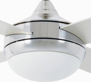 Stropní ventilátor Icaria L se světlem hliník/šedá/javor