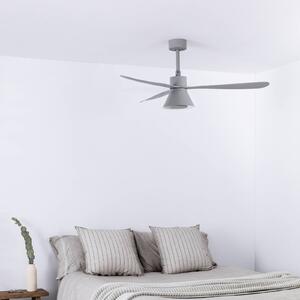 Stropní ventilátor Amelia Cone, LED světlo, šedá