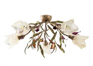 Light for home - Pohádkový designový přisazený lustr ve floristickém stylu 4805 
