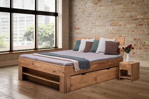 Masivní dubová postel Sofi 180x200 cm (výběr více velikostí)