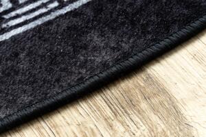 Makro Abra Kulatý koberec pratelný MIRO 51199.807 Mramor protiskluzový černý bílý Rozměr: průměr 120 cm