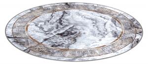 Makro Abra Kulatý koberec pratelný MIRO 51199.805 Mramor protiskluzový šedý zlatý Rozměr: průměr 200 cm