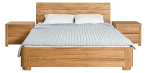 Dřevěná postel s úložným prostorem 180x200 Lausanne z dubu