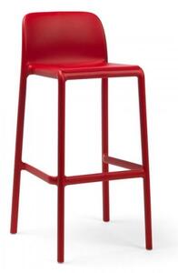 NARDI plastová barová židle FARO s nižším sedem Odstín: Rosso - Červená