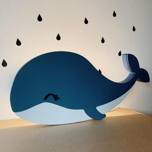 Dřevěná lampa - velryba