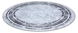 Makro Abra Kulatý koberec pratelný MIRO 51254.802 Mramor Řecký vzor protiskluzový šedý černý Rozměr: průměr 200 cm