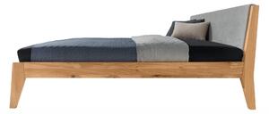 Dubová masivní postel King 180x200 cm s látkovým čelem (více variant velikostí)