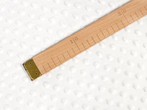 Biante Dětský povlak na polštář Minky 3D puntíky MKP-016 Krémově bílý 40 x 40 cm