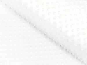 Biante Dětský povlak na polštář Minky 3D puntíky MKP-016 Krémově bílý 40 x 60 cm
