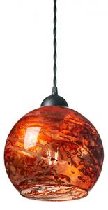 Light for home - Závěsné svítidlo se stínítkem z foukaného skla v jantarové barvě 19603 