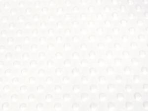 Biante Hřejivé ložní povlečení Minky 3D puntíky MKP-016 Krémově bílé Prodloužené 140x220 a 70x90 cm