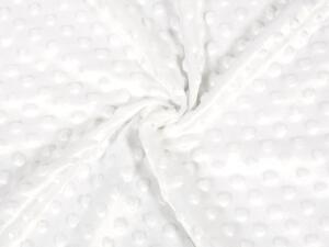 Biante Hřejivé ložní povlečení Minky 3D puntíky MKP-016 Krémově bílé Jednolůžko 140x200 a 70x90 cm