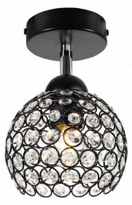Light for home - Elegantní stropní svítidlo s krystaly CRYSTAL 2222/KP, 1x60W, E27, Černá