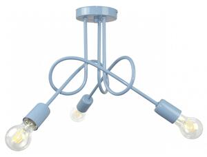 Light for home - Závěsné svítidlo 1001/3PN MONDO, 3xE27/60W, modrá pastelová, 3x60W, E27, modrá pastelová