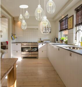 Light for home - Závěsné svítidlo 7001/POL3B FIORDA, 3xE27/60W, bílá struktura, 3x60W, E27, Bílá