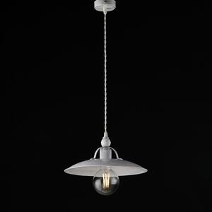 Light for home - Závěsné svítidlo na lanku BL234-1-BA Cantina, 1 X 60 Watt Max, bílá, stříbrná, 1 X 60 W, E27, Bílá, stříbrná