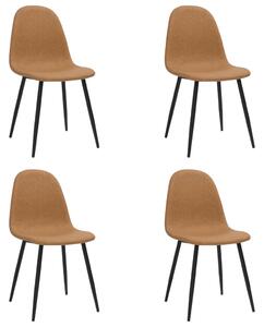 Jídelní židle 4 ks 45 x 53,5 x 83 cm světle hnědé umělá kůže