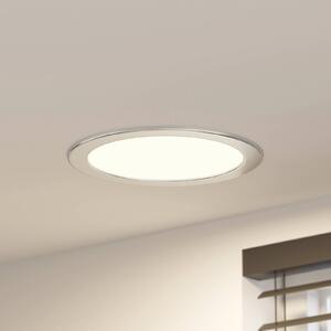 Prios LED vestavné svítidlo Cadance, stříbrné, 24cm, 10ks, stmívatelné