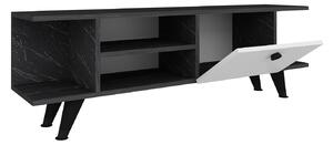 TV stolek/skříňka Napiku (mramor černý + bílá). 1095119