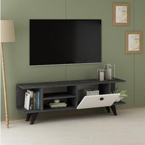 TV stolek/skříňka Napiku (mramor černý + bílá). 1095119